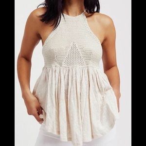 Free people crochet tank